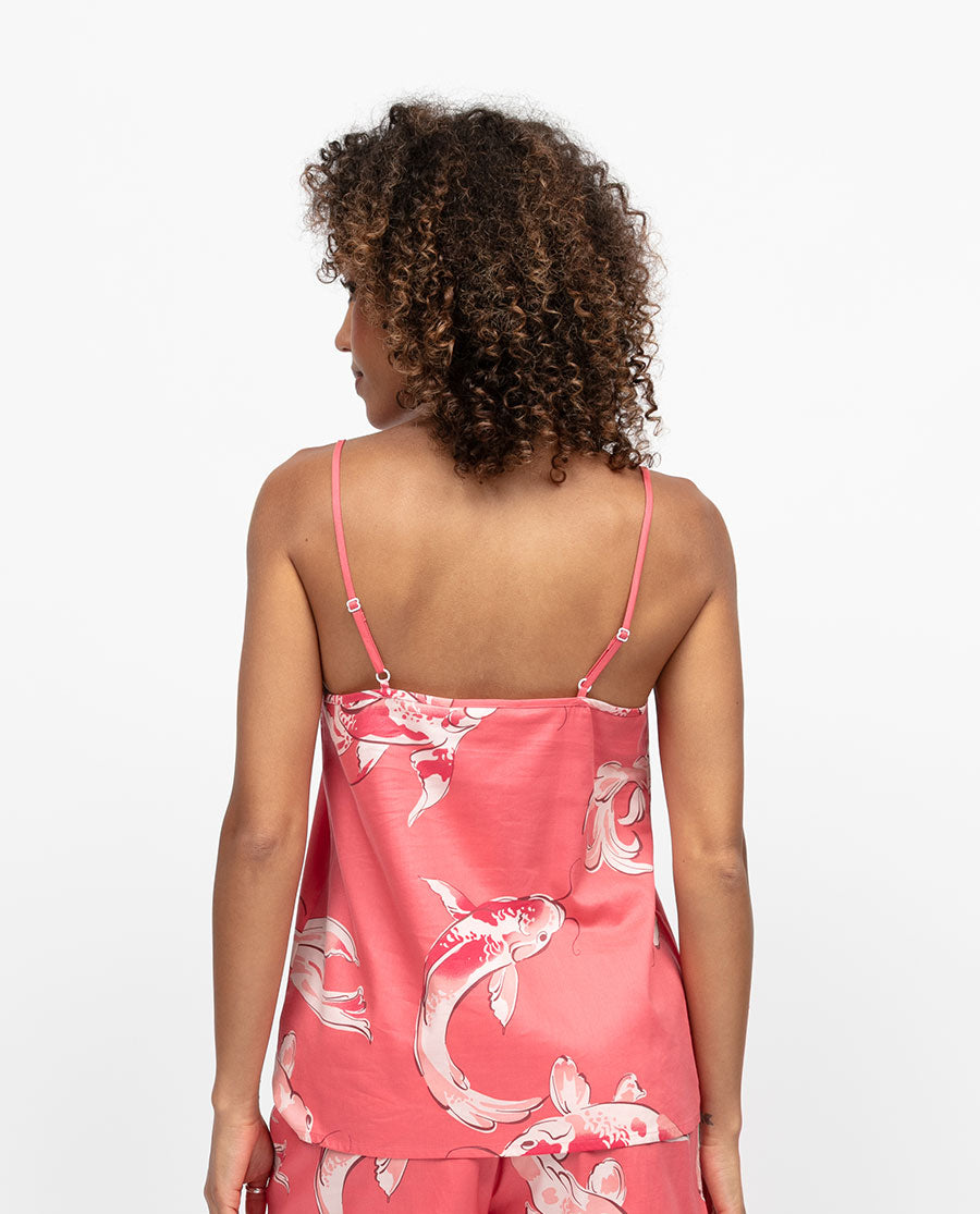 Amelia Womens Koi Fish Print Cami