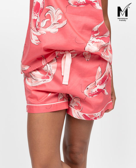 Amelia Womens Koi Fish Print Shorts