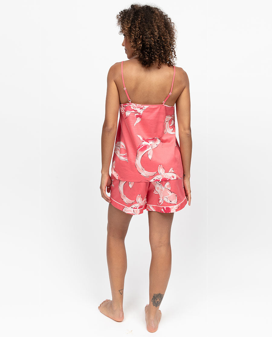 Amelia Womens Koi Fish Print Shorts