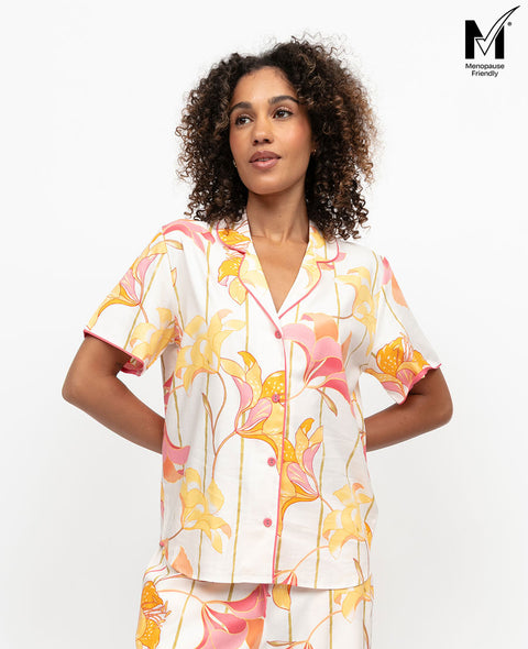 Amelia Womens Floral Print Pyjama Top