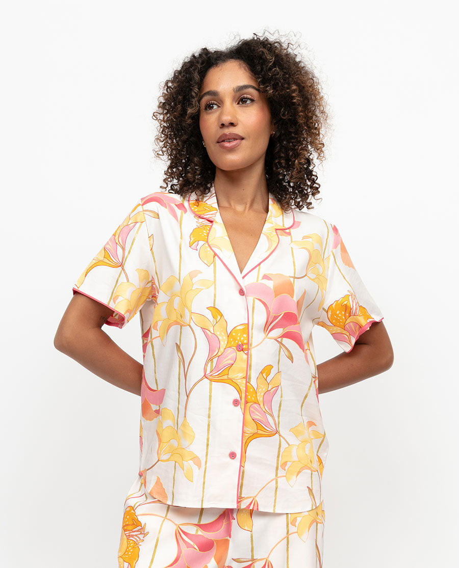 Amelia Womens Floral Print Pyjama Top