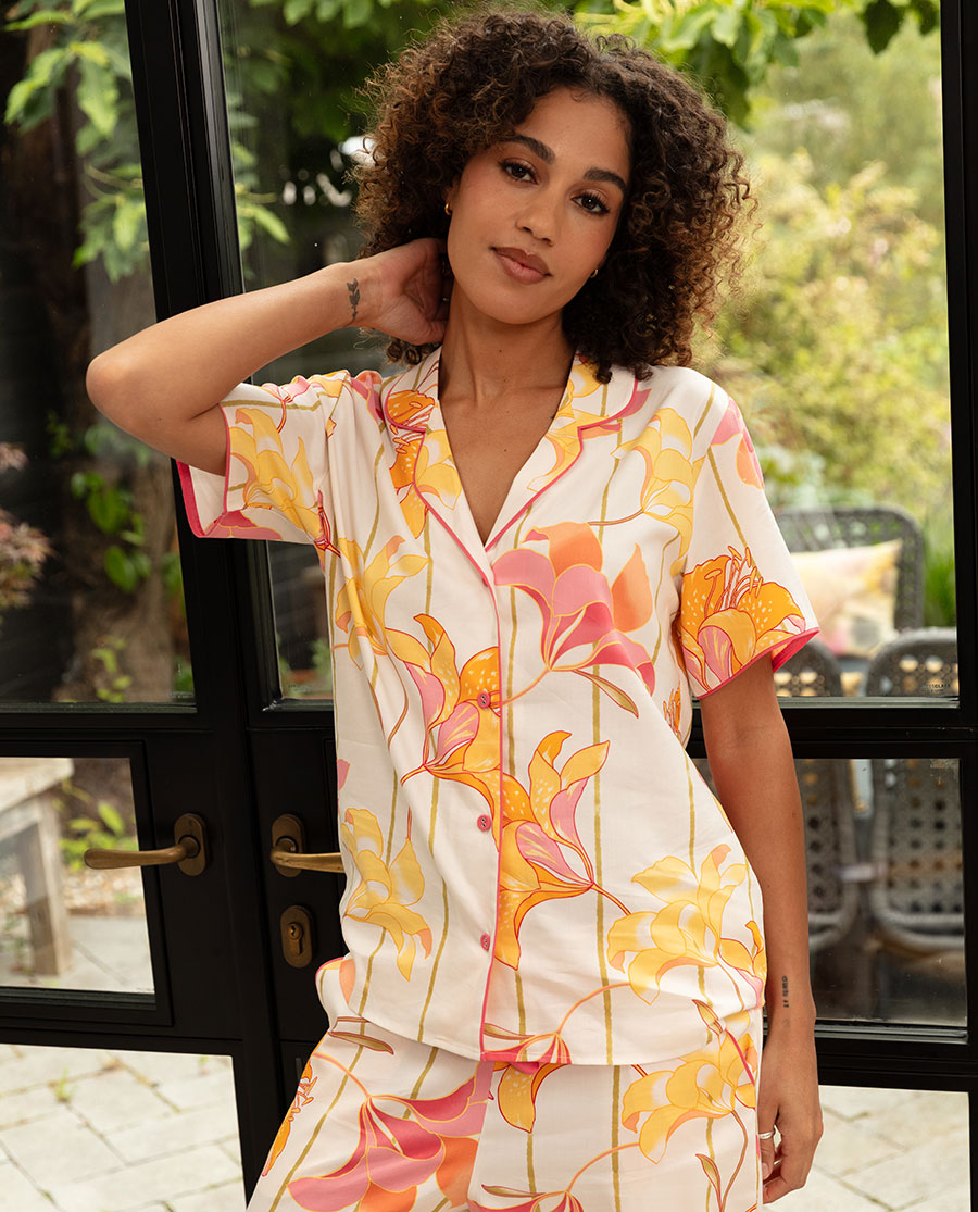 Amelia Womens Floral Print Pyjama Top