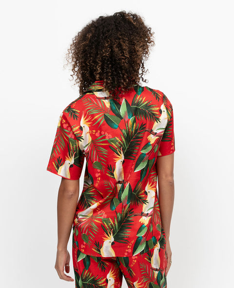 Tara Womens Cockatoo Print Pyjama Top