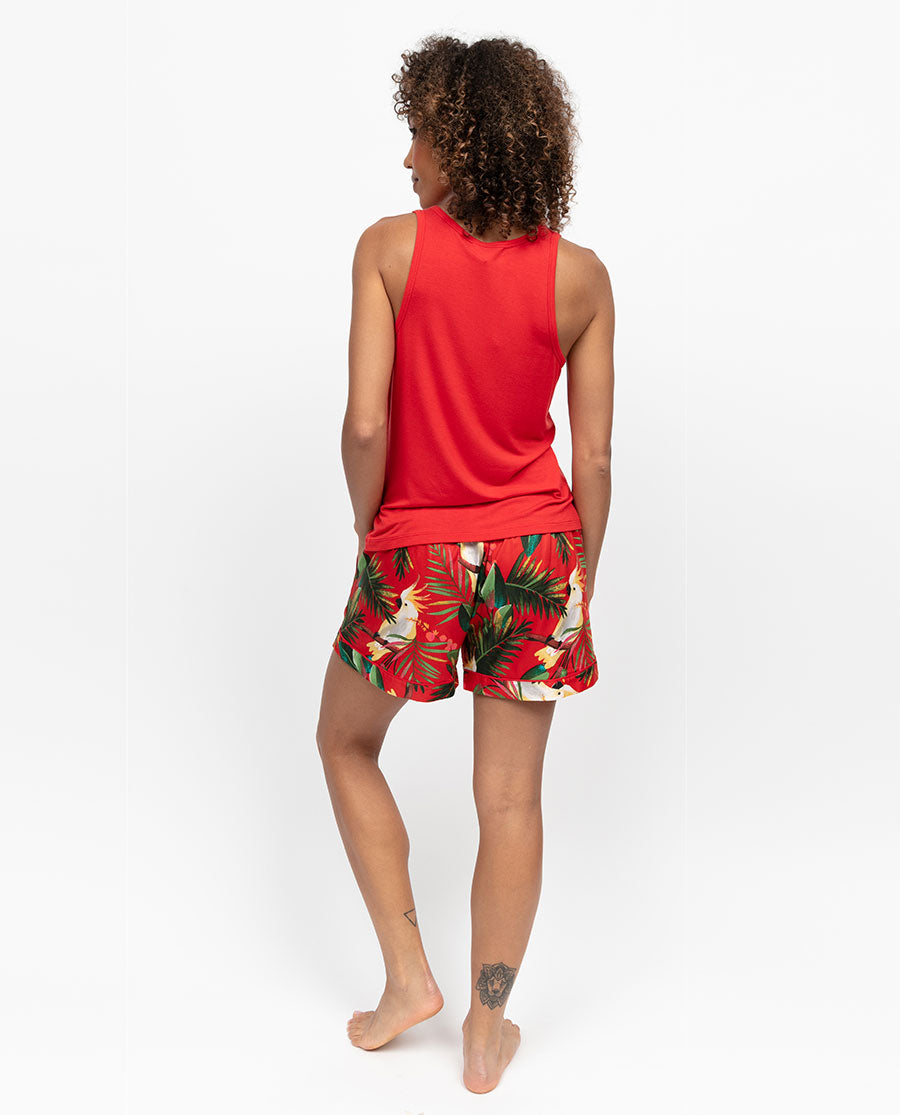 Tara Womens Cockatoo Print Shorts