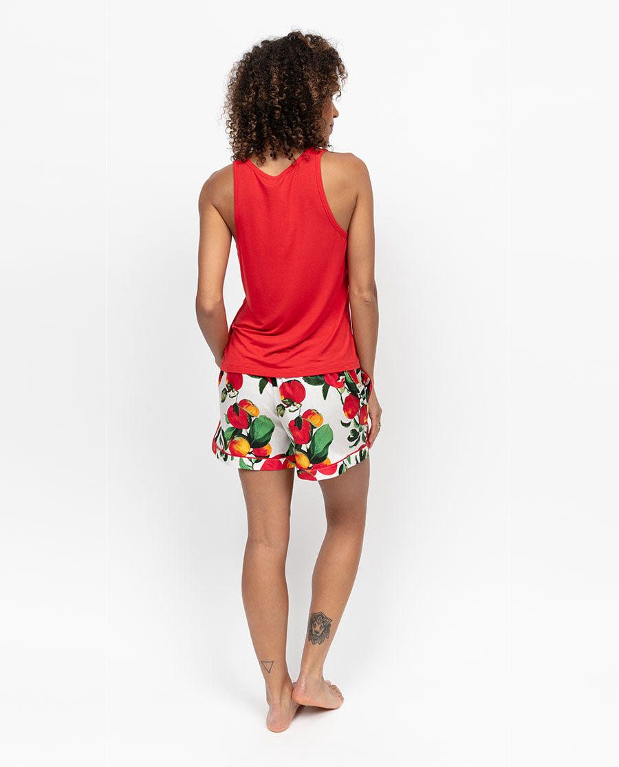 Tara Womens Apple Print Shorts