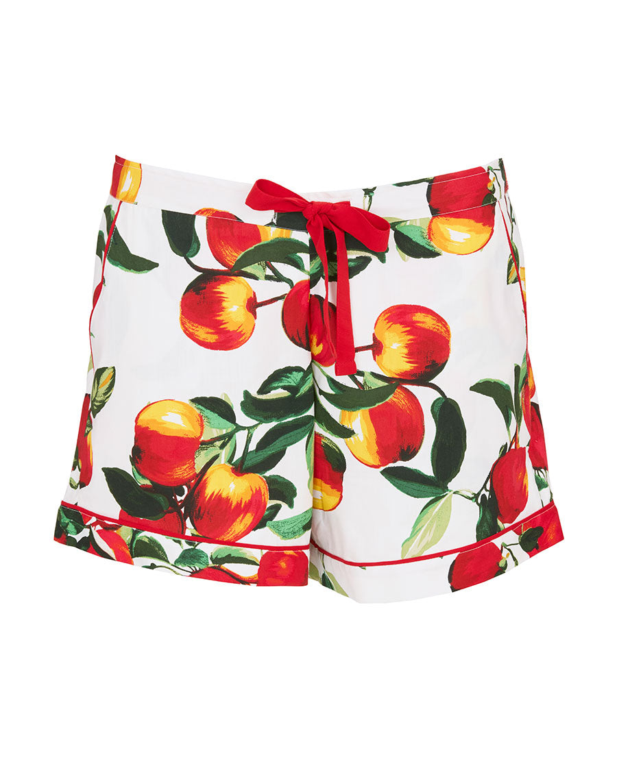 Tara Womens Apple Print Shorts