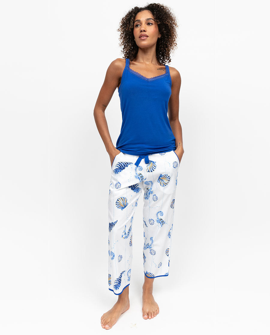 Essie Womens Seahorse Print Cropped Pyjama Bottoms