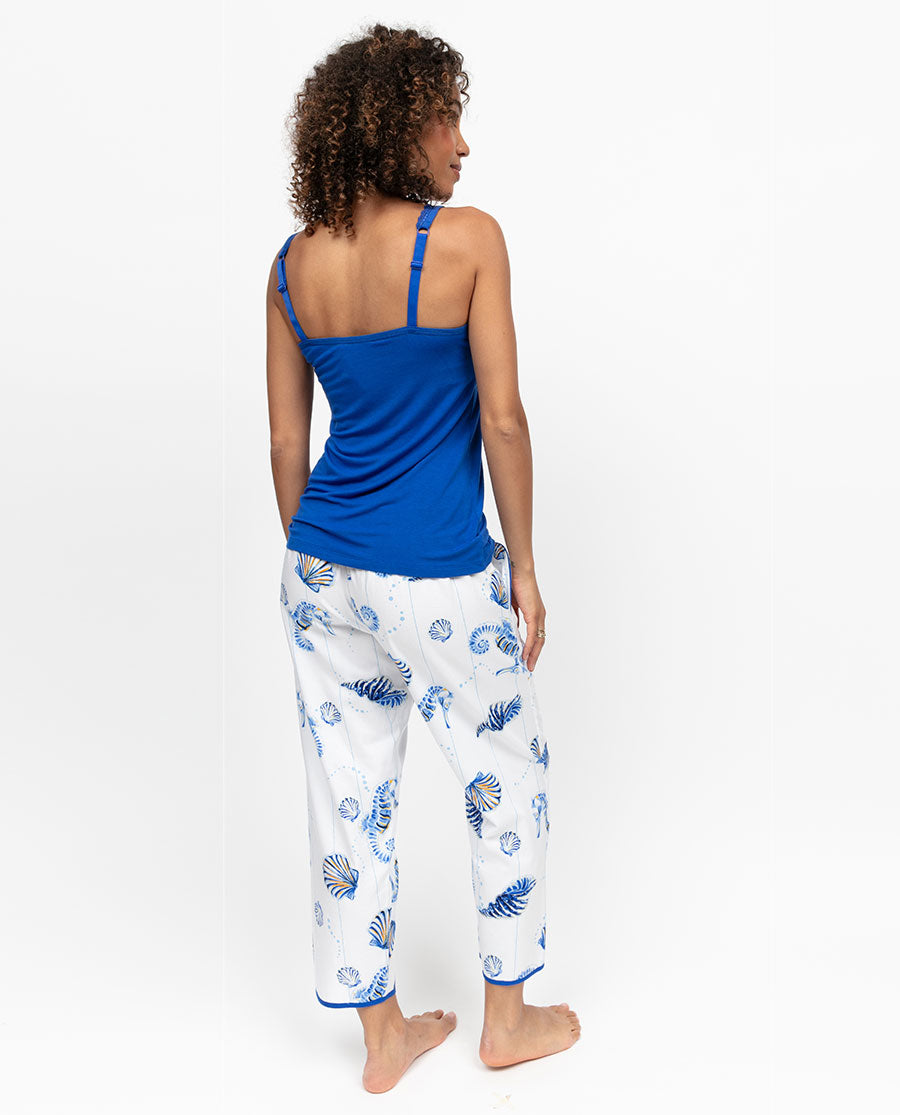 Essie Womens Seahorse Print Cropped Pyjama Bottoms