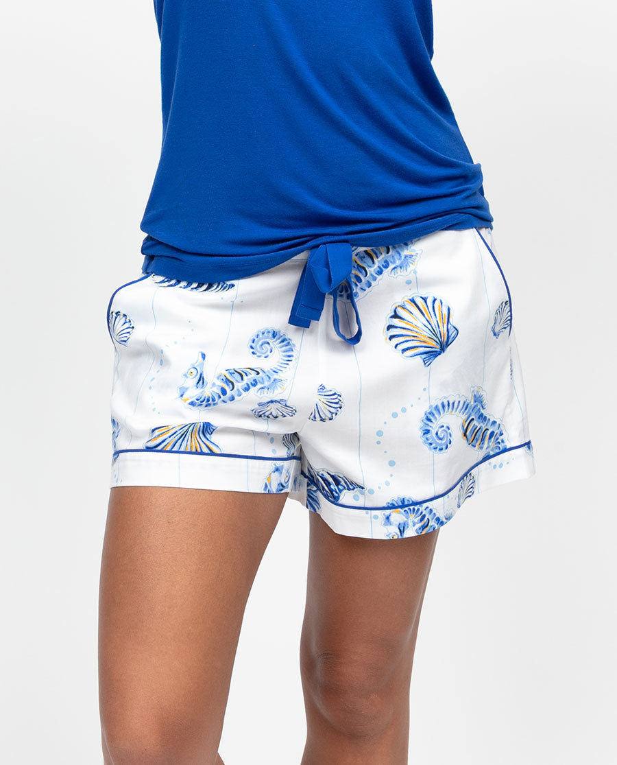 Essie Womens Seahorse Print Shorts