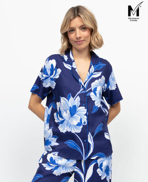 Essie Womens Floral Print Pyjama Top