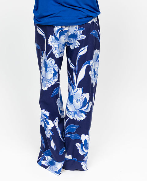 Essie Womens Floral Print Wide Leg Pyjama Bottoms