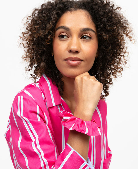 Chloe Printed Stripe Scrunchie