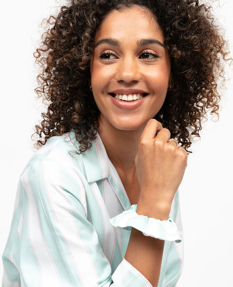 Francesca Printed Stripe Scrunchie