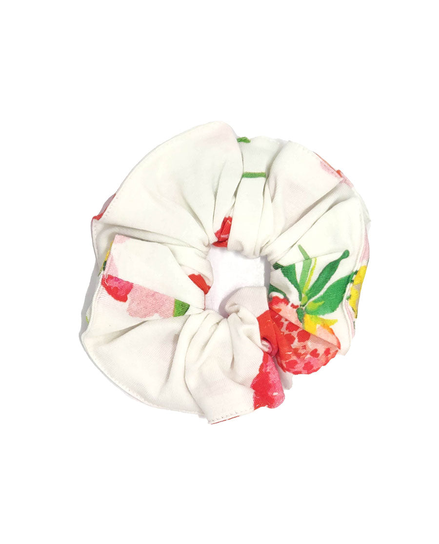 Pippa Strawberry Printed Jersey Scrunchie