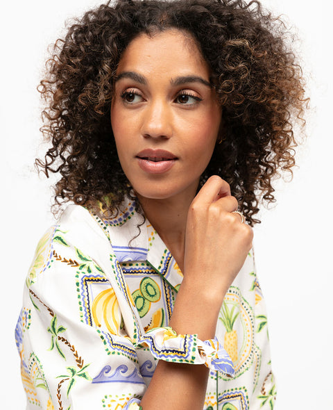 Cora Postcard Print Scrunchie