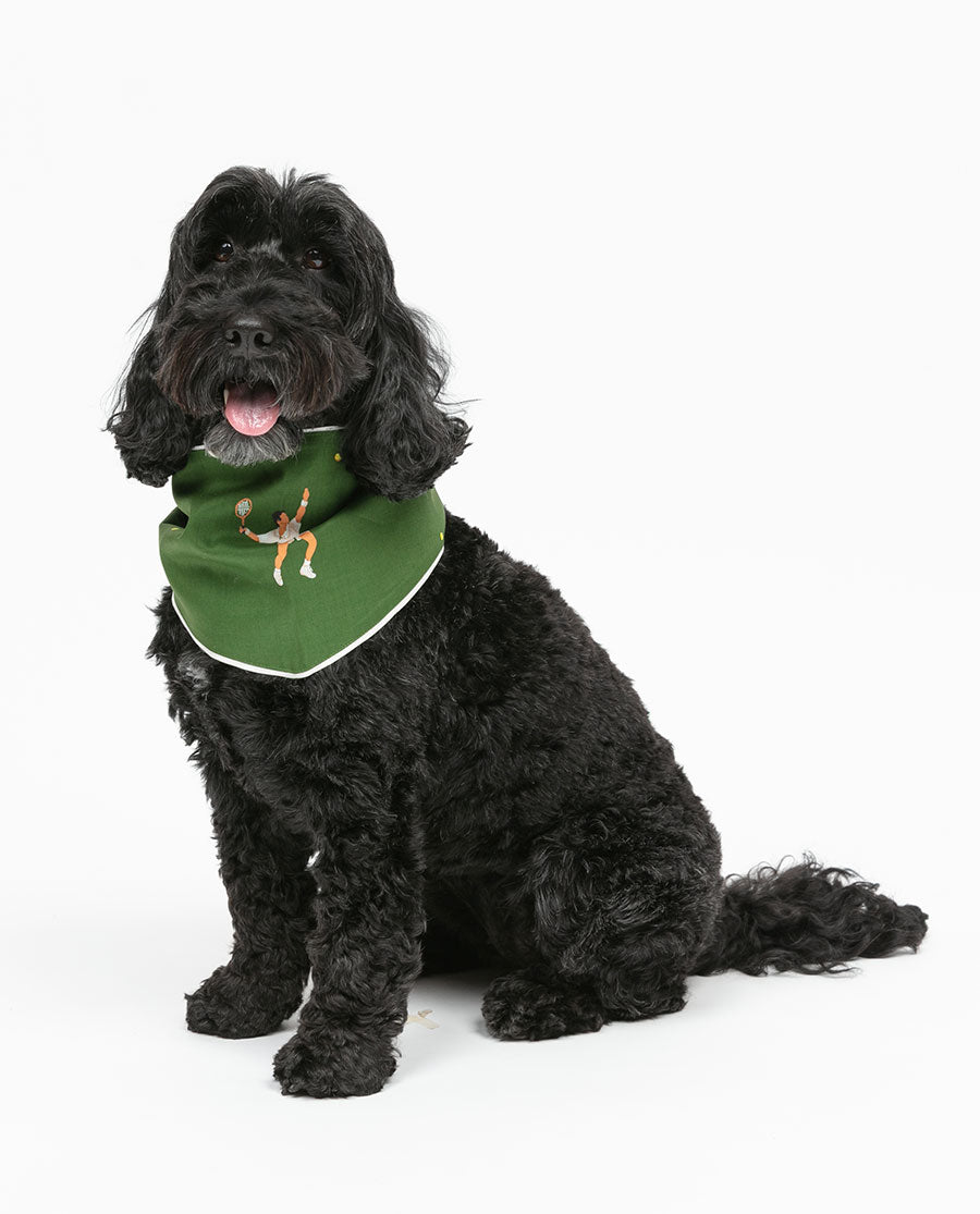 Charlie Tennis Print Dog Neckerchief