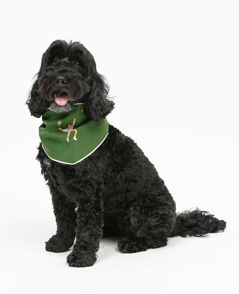Charlie Tennis Print Dog Neckerchief