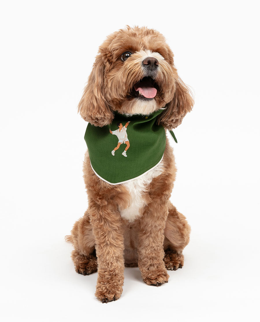 Charlie Tennis Print Dog Neckerchief