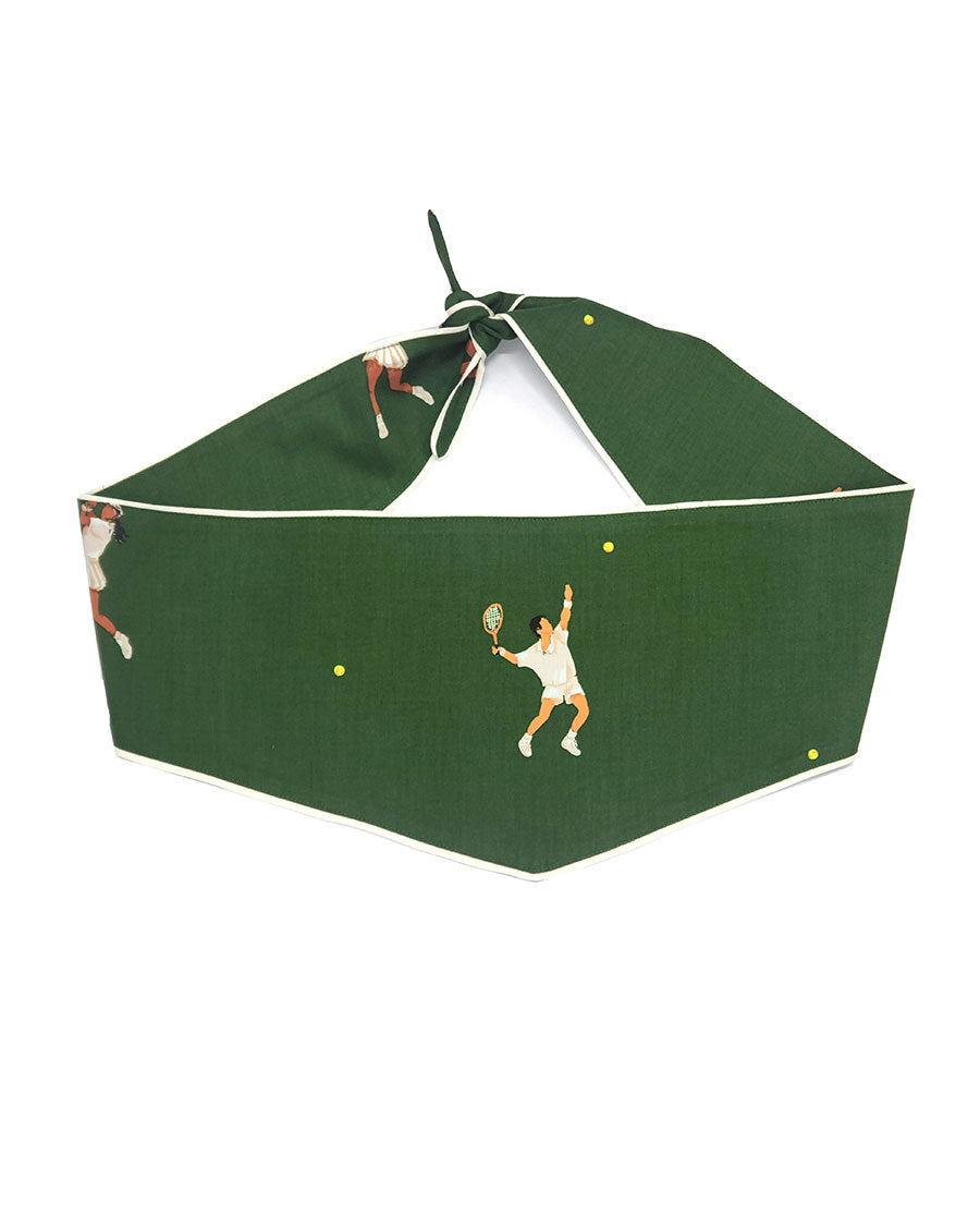 Charlie Tennis Print Dog Neckerchief