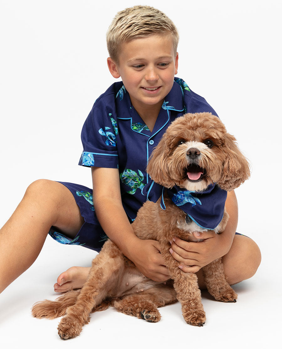 Ashley Turtle Print Dog Neckerchief