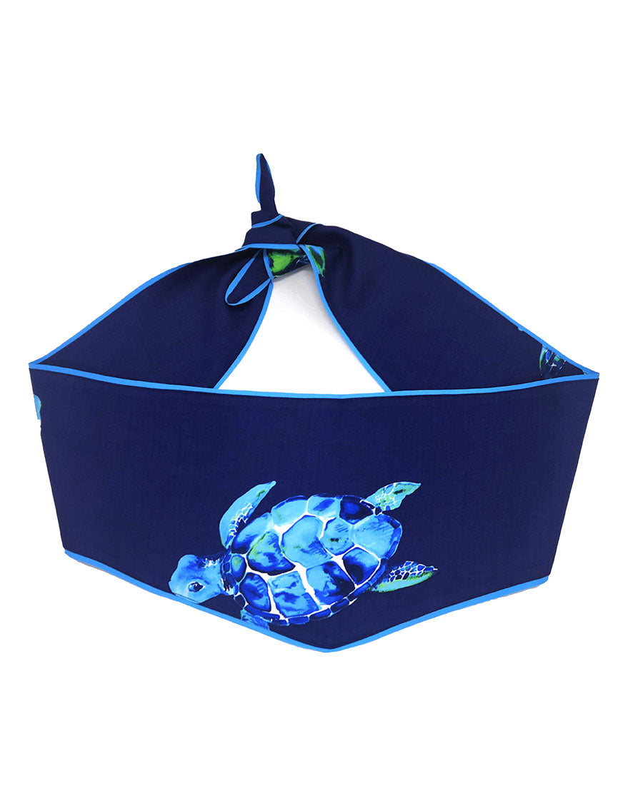 Ashley Turtle Print Dog Neckerchief