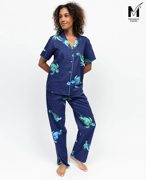 Ashley Womens Turtle Print Pyjama Set
