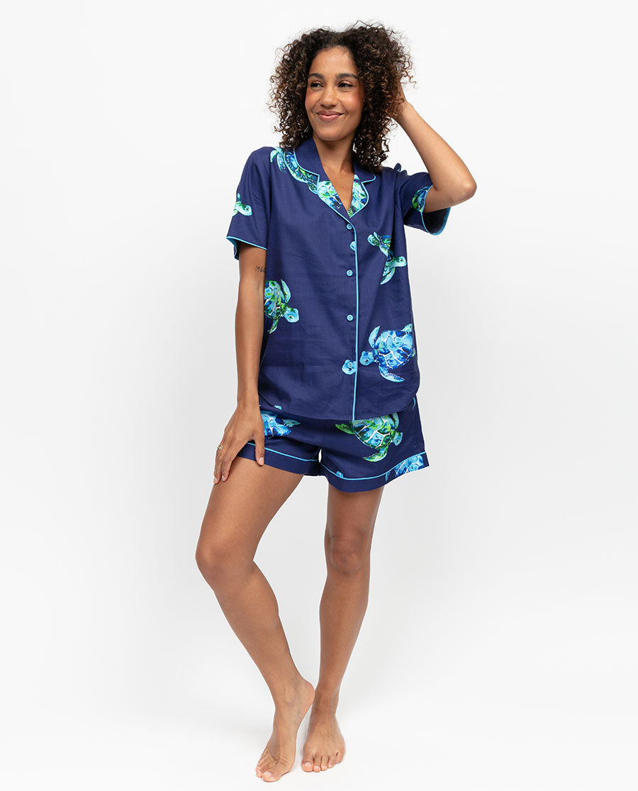 Ashley Womens Turtle Print Pyjama Top
