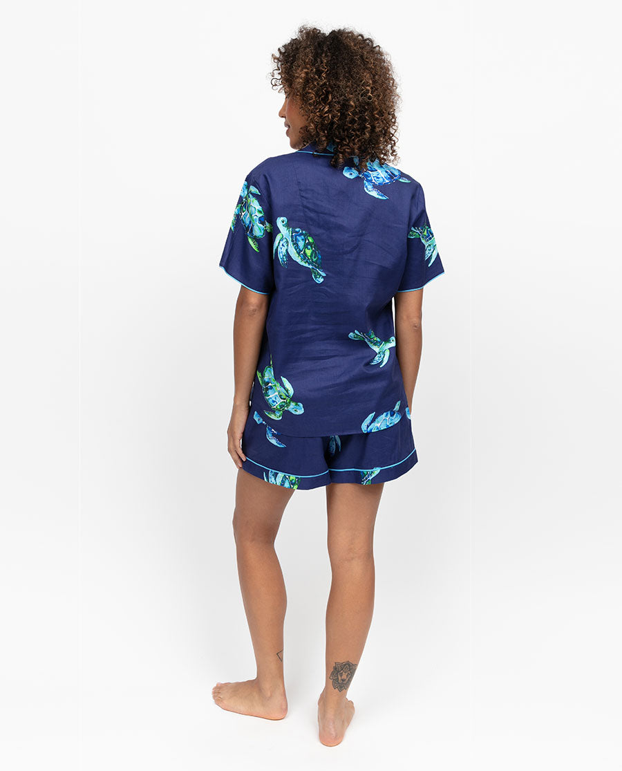 Ashley Womens Turtle Print Pyjama Top