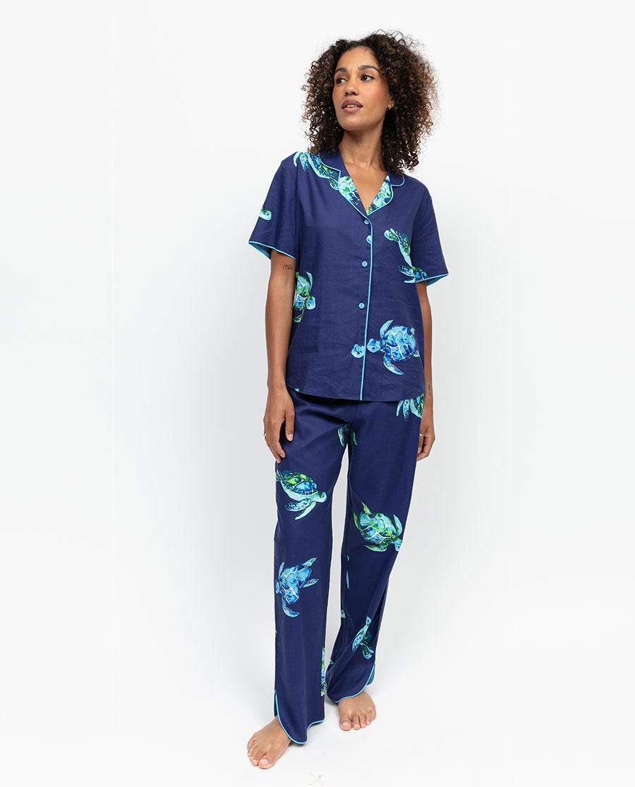 Ashley Womens Turtle Print Pyjama Top