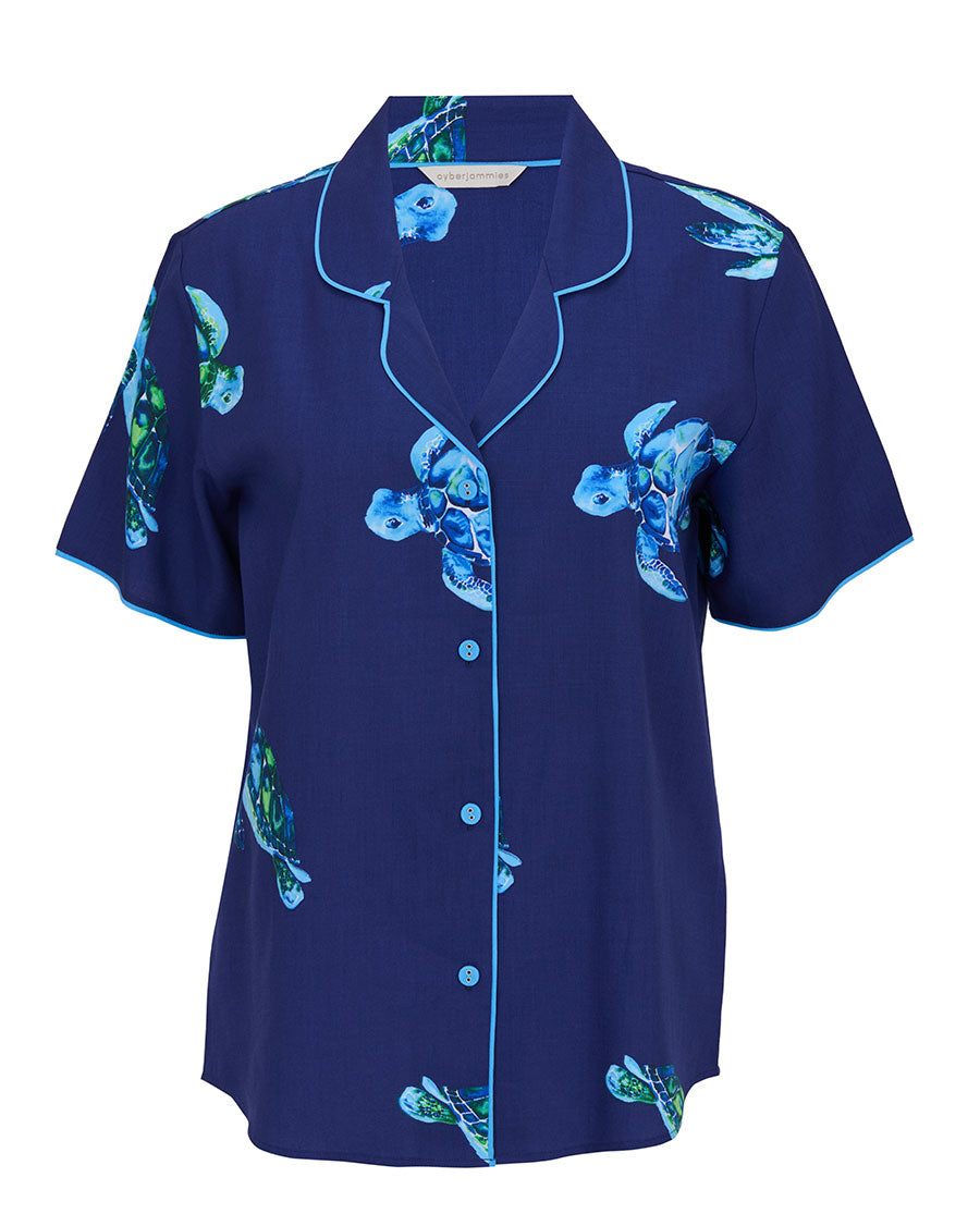 Ashley Womens Turtle Print Pyjama Top