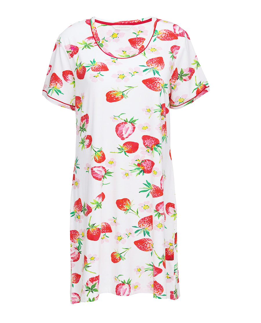 Pippa Womens Strawberry Printed Jersey Minishirt