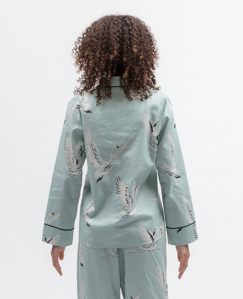 Grace Womens Swan Print Pyjama Top