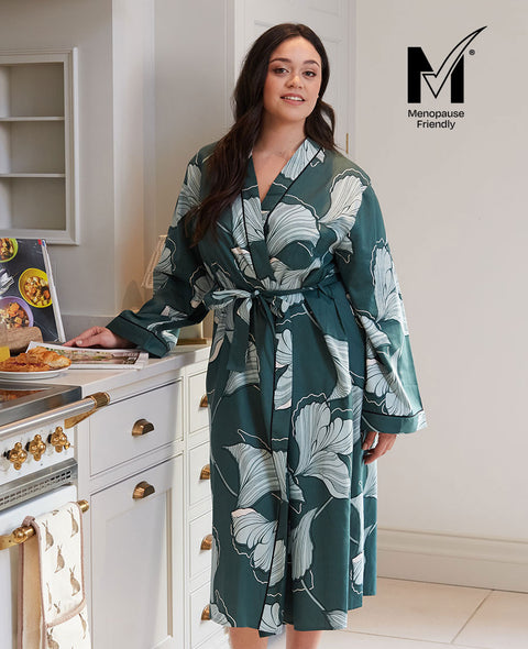 Grace Womens Floral Print Long Dressing Gown