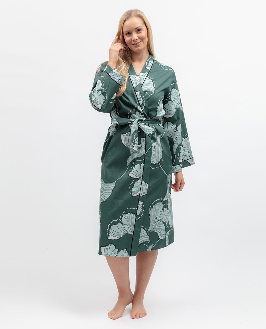 Grace Womens Floral Print Long Dressing Gown