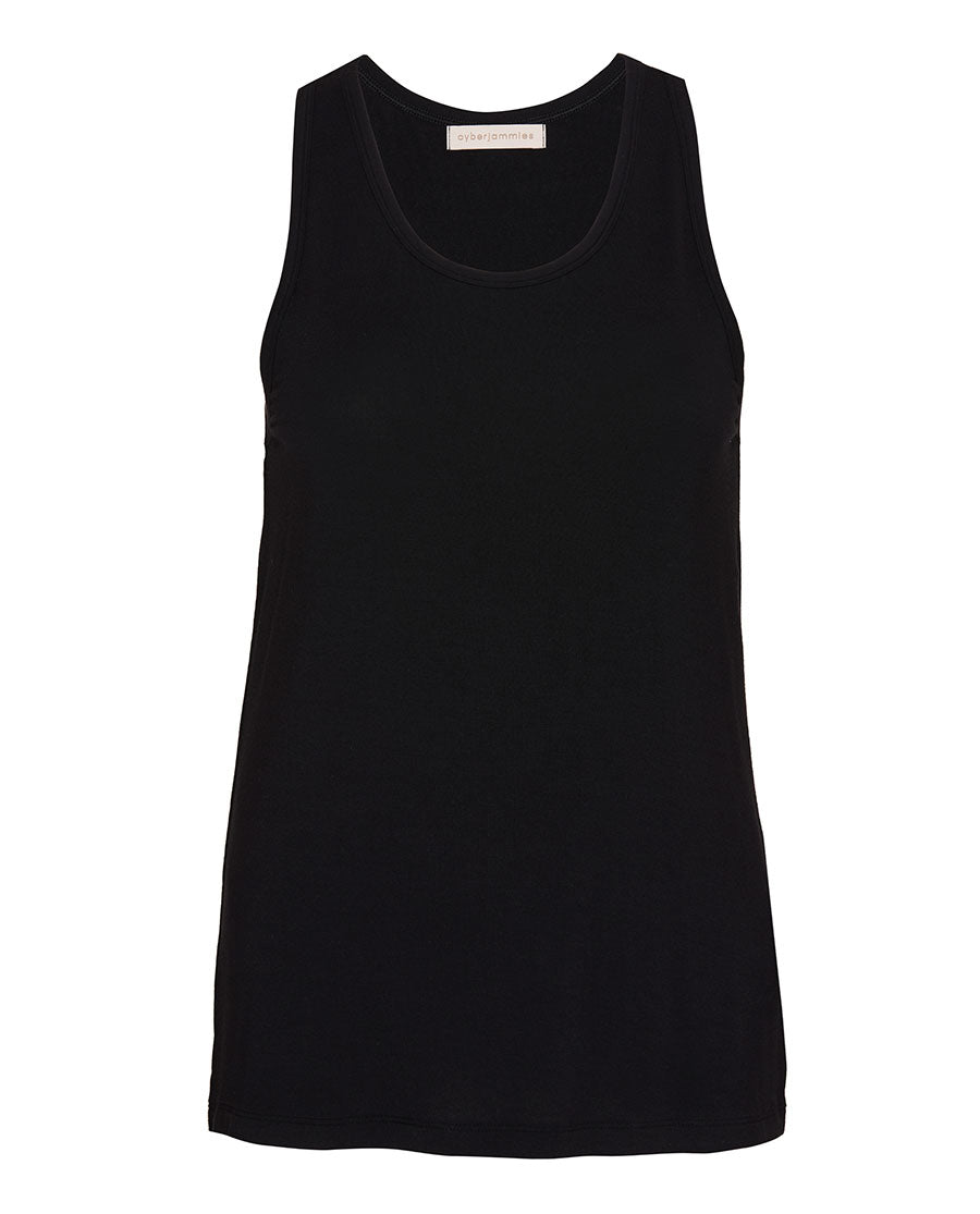 Black Womens Jersey Vest