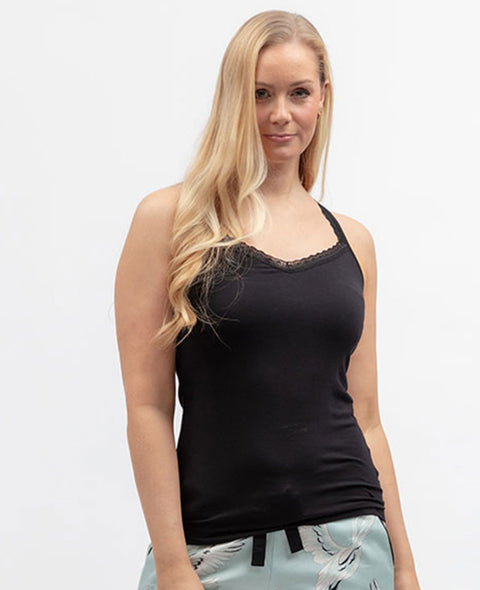 Grace Womens Lace Trim Jersey Hidden Support Vest