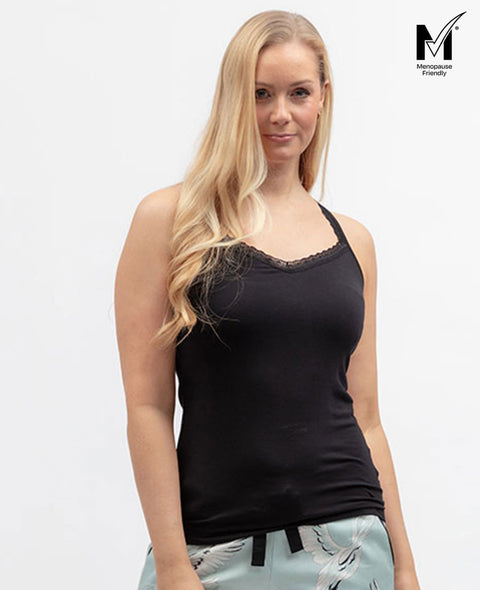 Grace Womens Lace Trim Jersey Hidden Support Vest