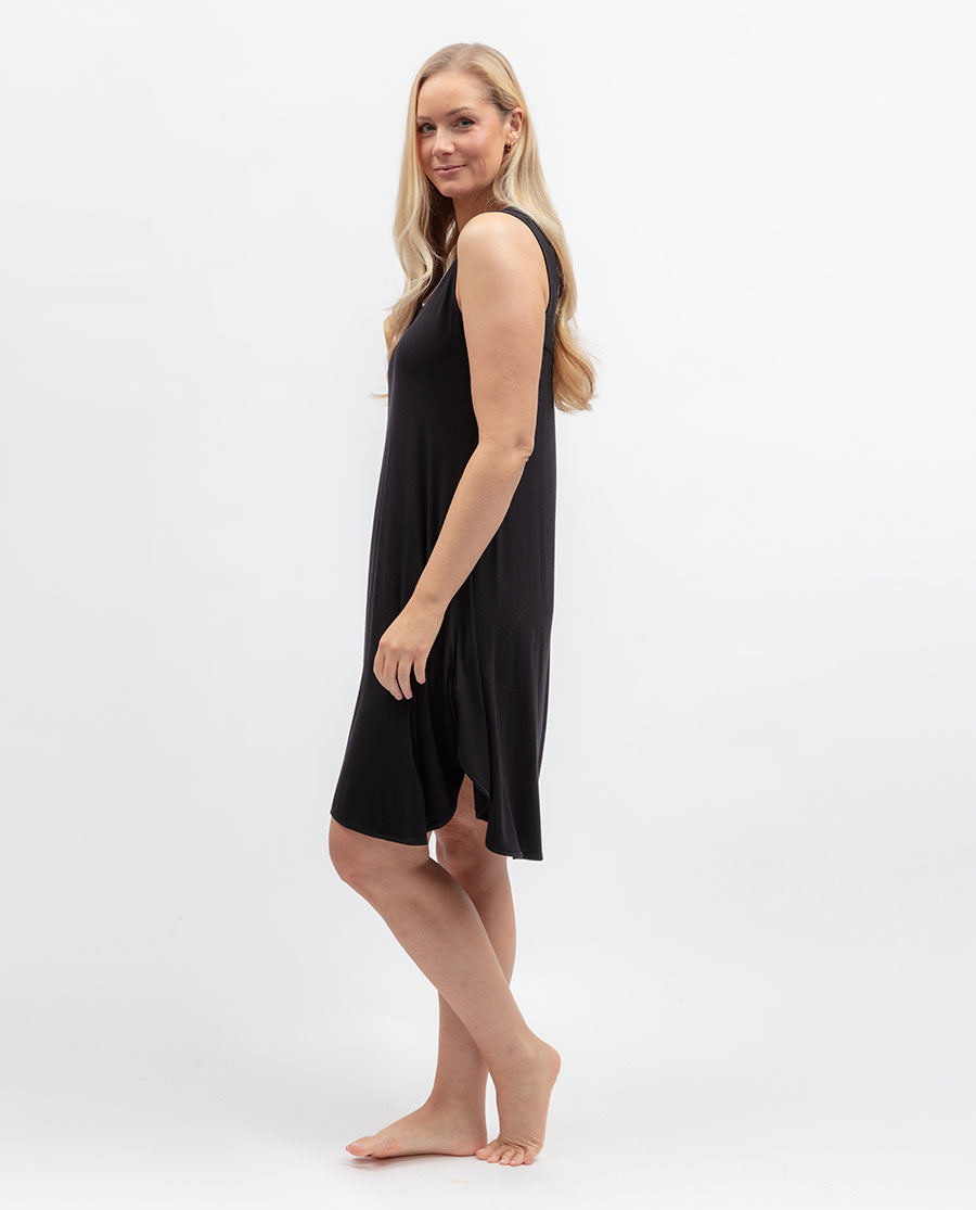 Black Womens Jersey Swing Nightdress