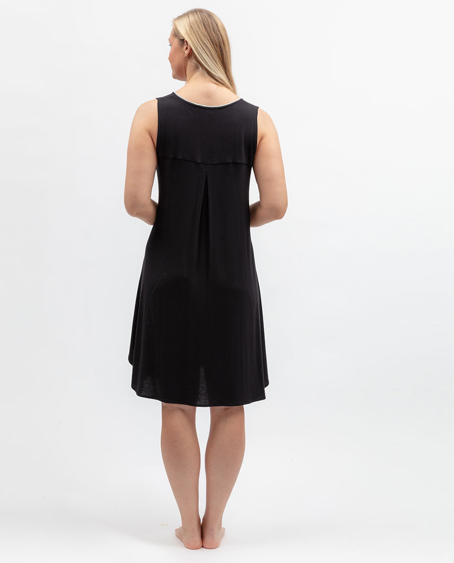 Black Womens Jersey Swing Nightdress