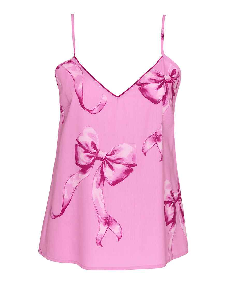Womens Bow Print Cami