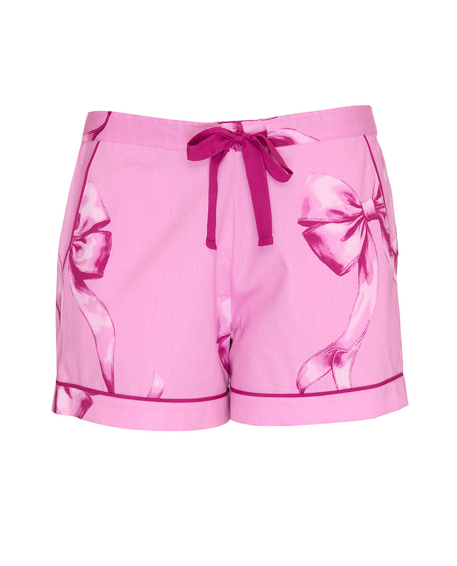 Womens Bow Print Shorts