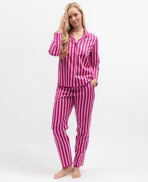 Belle Womens Printed Stripe Pyjama Set
