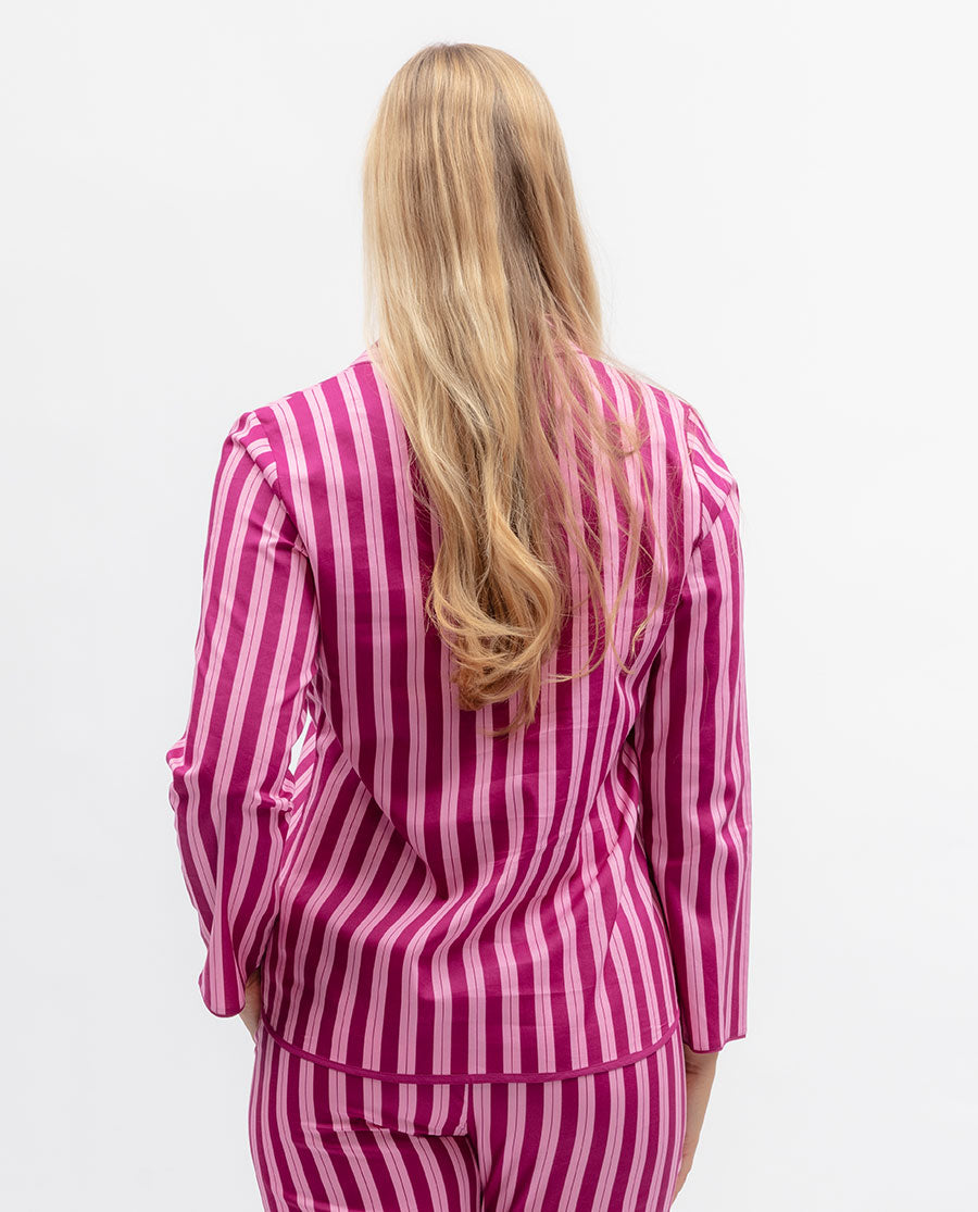 Belle Womens Printed Stripe Pyjama Top