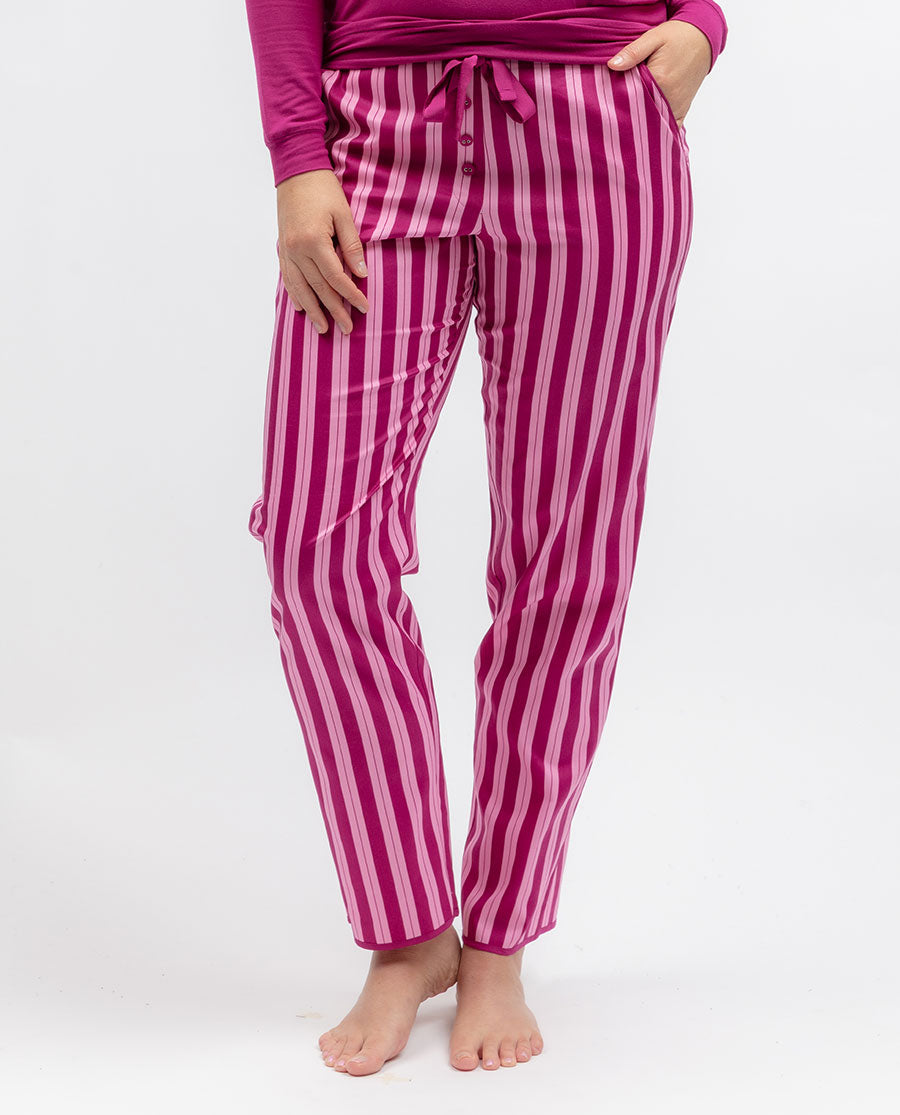 Belle Womens Printed Stripe Pyjama Bottoms