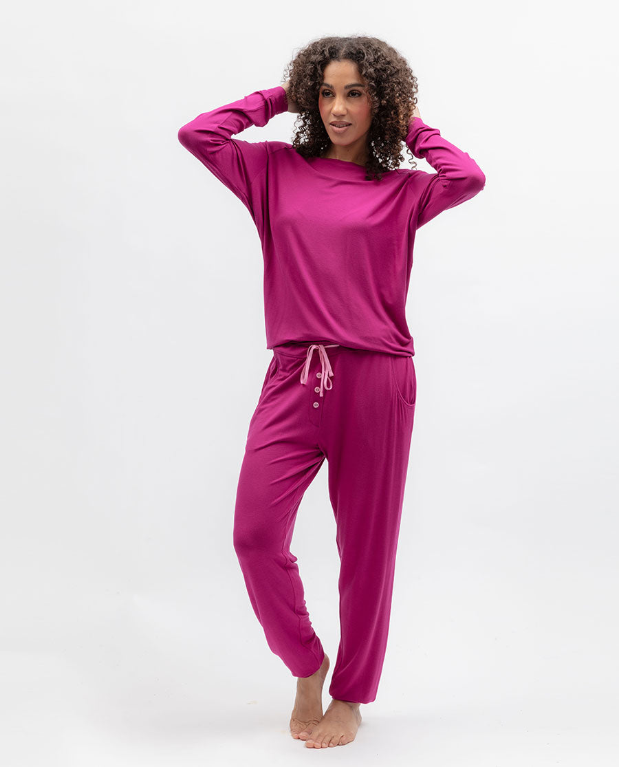 Belle Womens Slouch Jersey Pyjama Set