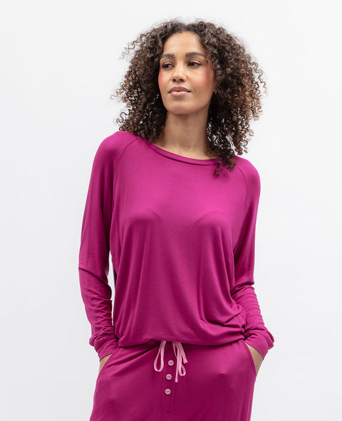 Belle Womens Slouch Jersey Pyjama Top