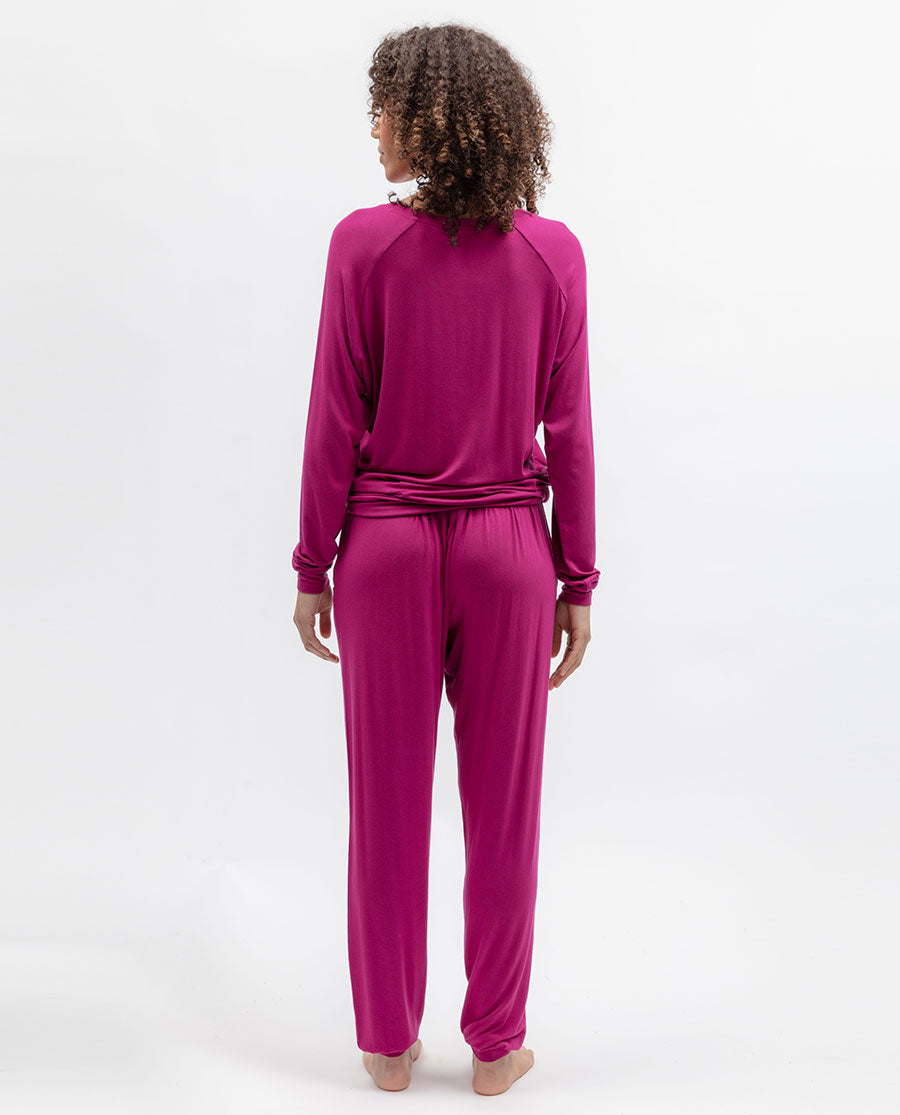 Womens Pink Jersey Pyjama Bottoms