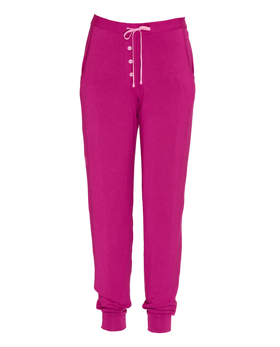 Womens Pink Jersey Pyjama Bottoms