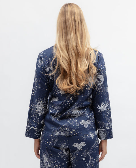 Celestial Nights Womens Zodiac Print Pyjama Top