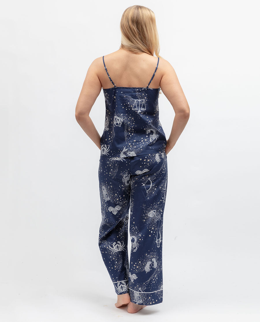 Celestial Nights Womens Zodiac Print Wide Leg Pyjama Bottoms